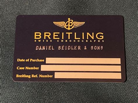 breitling garantiekarte 2021|Breitling watch warranty card.